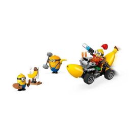 LEGO 75580 Minions et la Voiture-Bananne, Jeu de Construction, 136 Pièces