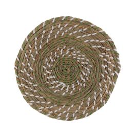 Dessous de plat Versa Blanc Vert Textile Jacinthe d'eau 38 cm