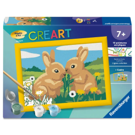 Ravensburger - Kit de peinture par numéros CreArt Kids, motif Lapins mignons, 13x18 cm, avec cadre, pour enfants dès 7 ans, 12023216 Precio: 20.4999996. SKU: B1H9WMBCFH