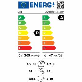 Laveuse - Sécheuse AEG L7WBG851 1600 rpm 5 kg