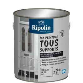 Ripolin Peinture Multi-Supports Gris Clair RAL 7035 Mat 2L - Application Directe Bois Fer Alu PVC Béton Precio: 82.68. SKU: B1D3KF7SEC