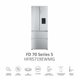 Réfrigérateur Combiné Haier HFR5719EWMG 190 Argenté