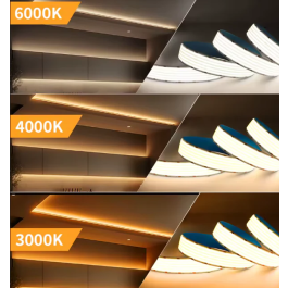 Bande LED COB 24VDC 36W 1680LEDs/M 6000K IP20 5M