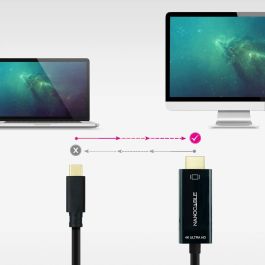 Câble USB-C vers HDMI NANOCABLE 10.15.5102 1,8 m Noir