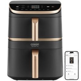 Cosori Freidora sin aceite Turbo Tower Pro Smart - 10,8 L - 2 depósitos - 7 programas - 2630 W - Negro AAAVL96408