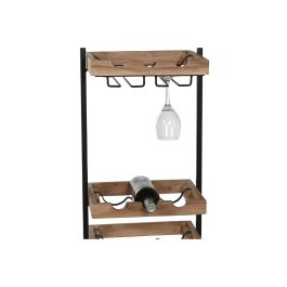 Range Bouteilles Home ESPRIT Noir Naturel 35 x 25 x 75 cm