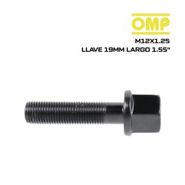Omp Speed Jeu De 4 Vis M12x1.25 Plat Long 40 mm Clé 19 Couleur Noire Din 10.9 OMPS09651201