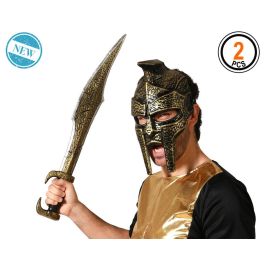 Romano Ensemble Gladiateur avec Épée Courbée et Masque Doré 61 cm - Costume, Carnaval, Fête Thématique Precio: 5.724. SKU: B13SVEFLL4