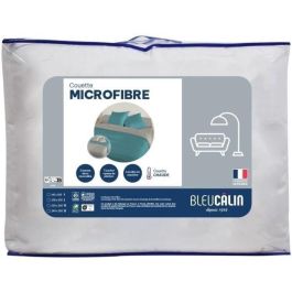 Couette microfibre - 240 x 220 cm - BLEU CALIN - Chaude - 400 g/m² - Bicolore Agate / Poivre