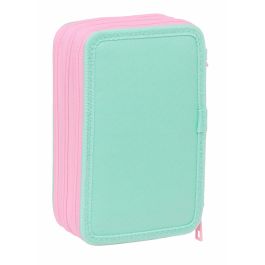 Pochette à crayons triple Stitch Vert 12,5 x 19,5 x 5,5 cm 37 Pièces