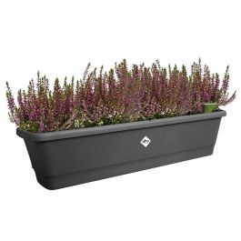 Elho Noa Balconiere XL Noir L 78 x H 18 cm Bac à fleurs balcon 100% recyclé ELH8711904518882