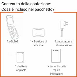Gigaset GL595 Clapet Senior Double SIM Argent