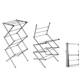 Séchoir à Linge Métallique Pliable et Extensible avec 3 Hauteurs Cloxy InnovaGoods 11 Barres
