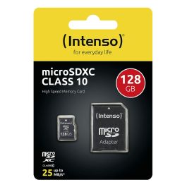 Intenso Carte MicroSDXC 128 Go Classe 10 Vitesse 25 Mo/s Résistante aux Chocs, Température, Eau et Rayons X