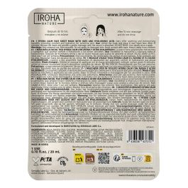 Iroha Masque en tissu hydratant et apaisant à l'Avoine, Acide Hyaluronique et Cica pour peaux sensibles, 1 unité