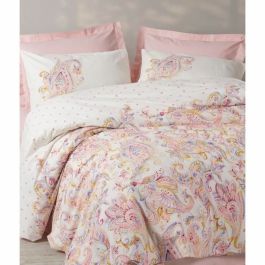 Parure de lit 220x240 cm 100% Coton Rose avec 2 Taies d'oreiller 60x60 cm - ASI8684283035106