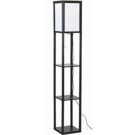 BEGO Lampadaire étagère design, 3 plateaux, 160 cm, noir