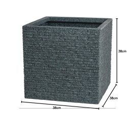 Strata Pot Carré Pizarra L Gris 38 cm x 39 cm STR5021711055719