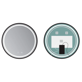 LIMEX Miroir Lumineux Ø90cm, Blanc Froid/Naturel/Chaud, Anti-buée, Dimmable, LIMEX-ALEM005/90NG