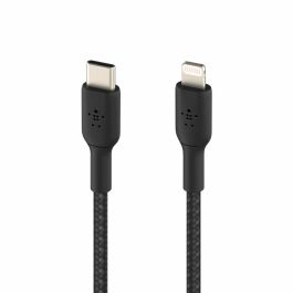 Câble USB-C vers Lightning Belkin CAA004BT2MBK Noir 2 m