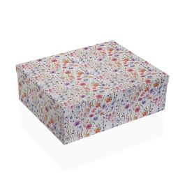 Set de boîtes décoratives Versa Carton Fleurs (15 Pièces)