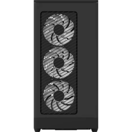 Aerocool Boîtier PC D520A-BK V1 - Moyen tour ATX noir avec 4 ventilateurs 120mm A-RGB, façade Mesh, verre trempé et ports USB Type-C/3.0