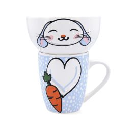 Lot de tasses Quid Zoo Multicouleur Céramique Lapin