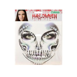 Joyas Adhésifs pour Visage Fantômes Nacrés pour Maquillage Halloween - Lot de Stickers Auto-adhésifs Brillants