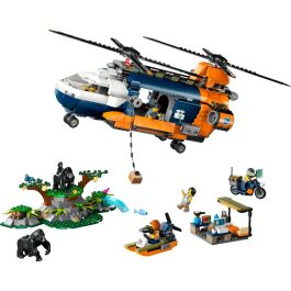 Lego 60437 Helicóptero del Explorador de la Selva al Campamento Base, City, 8 años