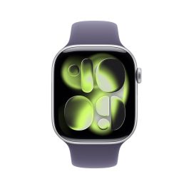 Apple Watch Series 11 Aluminium 46mm Argent Bracelet Sport Violet Nebelviolett