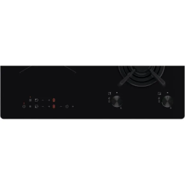 Electrolux Plaque de cuisson mixte gaz et induction KDI640713K 4 foyers (2 induction, 2 gaz) Noir 59 x 52 cm avec brûleurs Vertical Flame et sécurité enfants