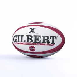 Gilbert Ballon de rugby Bordeaux UBB Réplique taille 5 - Lot de 5 ballons pour entraînement et collection