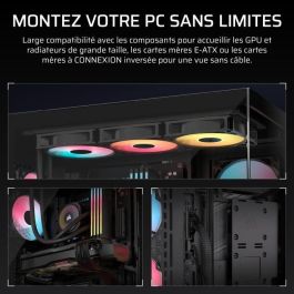 Boitier PC - CORSAIR - 3500X RSR ARGB Tempered Glass Mid-Tower - 3 ventilateurs ARGB a rotor inversé - Noir