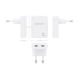 Chargeur mural Aisens ASCH-30W2P075-W Blanc 30 W