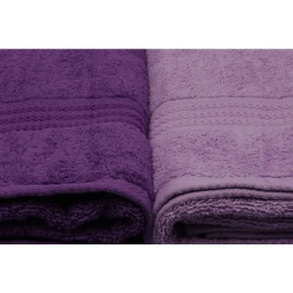 Ensemble de 4 serviettes de bain en coton 100 % - 70 x 140 cm - Violet