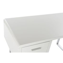 Bureau DKD Home Decor Blanc Argenté Métal Bois MDF 120 x 55 x 76 cm