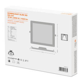 LEDVANCE [LVE-4058075079335] Downlight LED Carré 18W 1530Lm 3000K 120° IP20