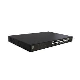 Level One GEP-2821 Switch 24x PoE+ Gigabit Ethernet 2xSFP 390W 19" 1U Non-géré