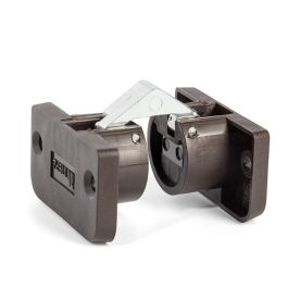 HERRAJES ALK Bisagra Invisible Kirma Marrón, Negro, Gris para Mesa Plegable Espesor 17/18mm Zamak y Plástico