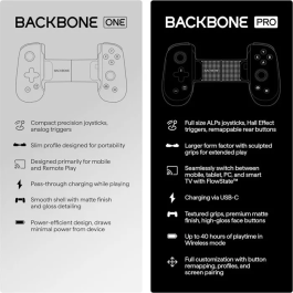 Backbone One PlayStation Edition - Manette de jeu pour iPhone - Version Lightning ou USB-C - Blanc