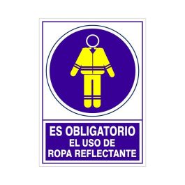 DUVER Señal 697 Plas.295X210 Obl.Ropa Reflectante Es Obligatorio El Uso De Ropa Reflectante