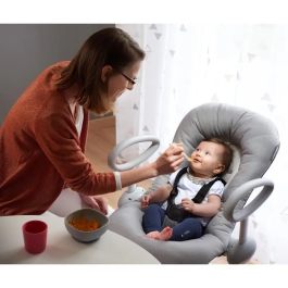 Beaba Transat Up & Down III Gris Jaspeado, Transat Réglable en Hauteur et Inclinaison pour Bébés