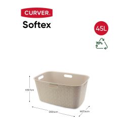 Panier à linge Curver Blanc polypropylène