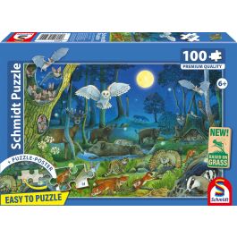 Schmidt Spiele Puzzle Animaux dans la forêt nocturne - 100 pièces - Dès 6 ans Precio: 31.824. SKU: B1ANCPTECQ