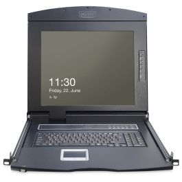 Digitus 17" LCD KVM-Konsole, 8-Port VGA, US-Tastatur