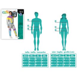 Déguisement Chandal Années 80 pour Homme Adulte Taille M-L, Costume Coloré Polyester pour Fête Thématique et Carnaval