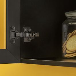 Emuca Lot de 20 charnières coudées X91 avec fermeture amortie et embases Euro, hauteur 0, nickelé, titane