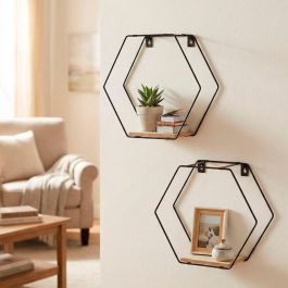 Étagère Max Home Fer Bois MDF 30 X 27 X 10 CM (6 Unités)