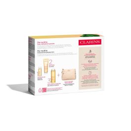 Clarins Estuche Esenciales de Limpieza para Pieles Normales-Secas, Set de 4 Piezas
