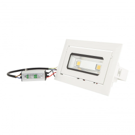 Downlight LED Rectangulaire Basculante 20W 1800Lm 6000K 40.000H [HO-DRECTBAS-20W-CW]